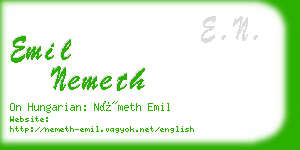 emil nemeth business card